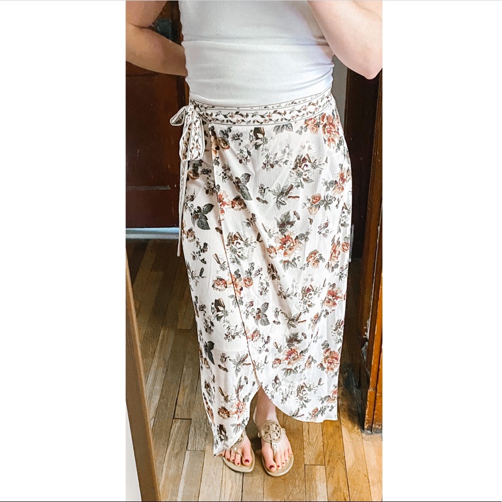 NWT Floral Wrap Maxi Skirt